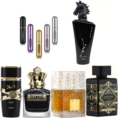 Kit (5 perfumes +5perfumeros)