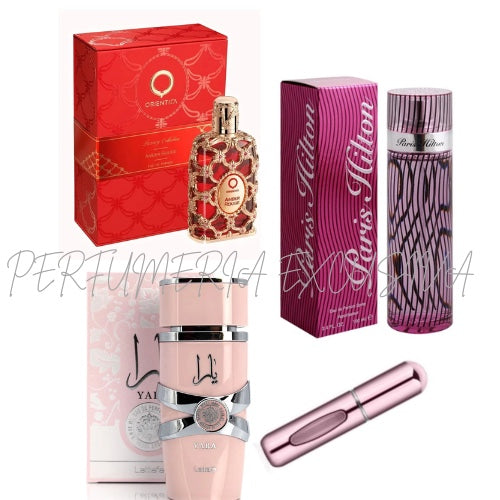 Amber rouge+paris hilton+Yara+perfumero